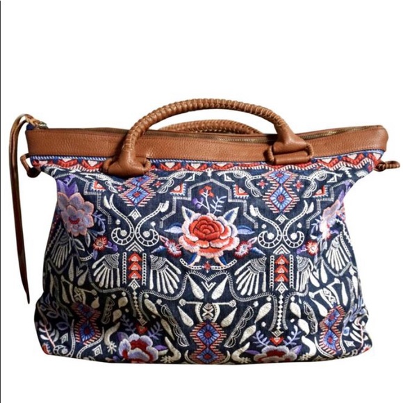 Johnny Was Handbags - Johnny Was Amarynth  Denim Overnight Bag